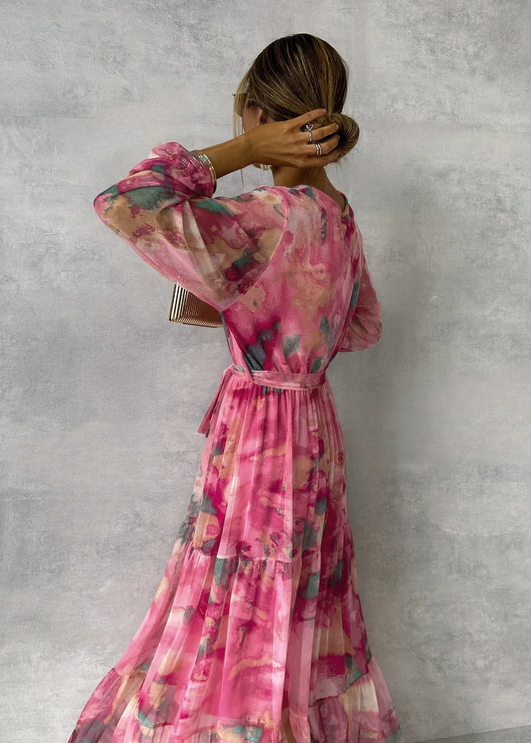 FLORENCE | ELEGANT & FLOWY DRESS WITH FLORAL PATTERN
