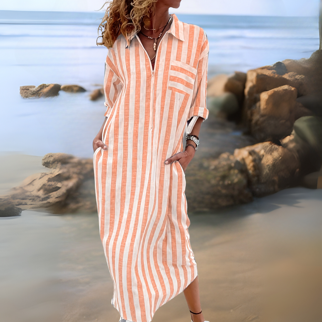 PHOEBE | ELEGANT STRIPED DRESS