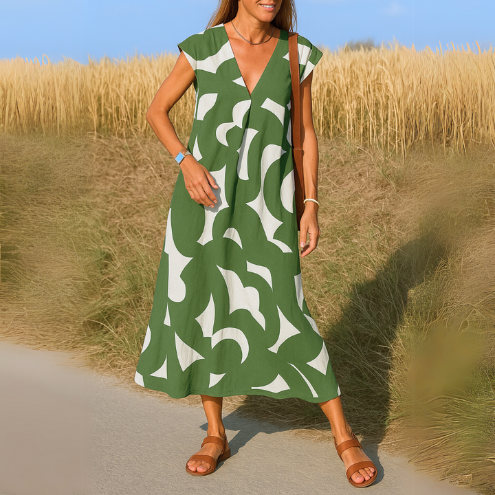 GEORGINA | ELEGANT V-NECK DRESS