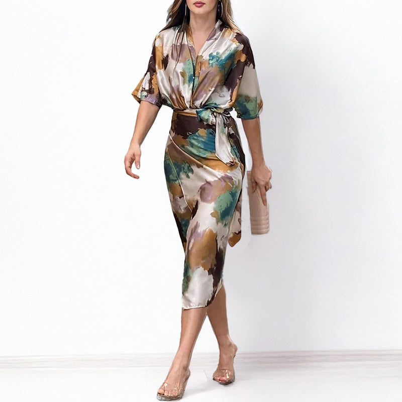 NERMINE | ELEGANT COLOURFUL DRESS