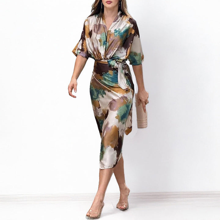 NERMINE | ELEGANT COLOURFUL DRESS