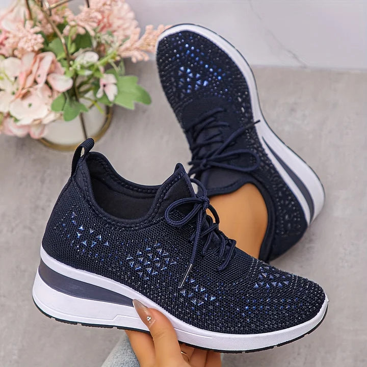GISELLE | ORTHOPAEDIC SNEAKERS WITH SPARKLING RHINESTONES