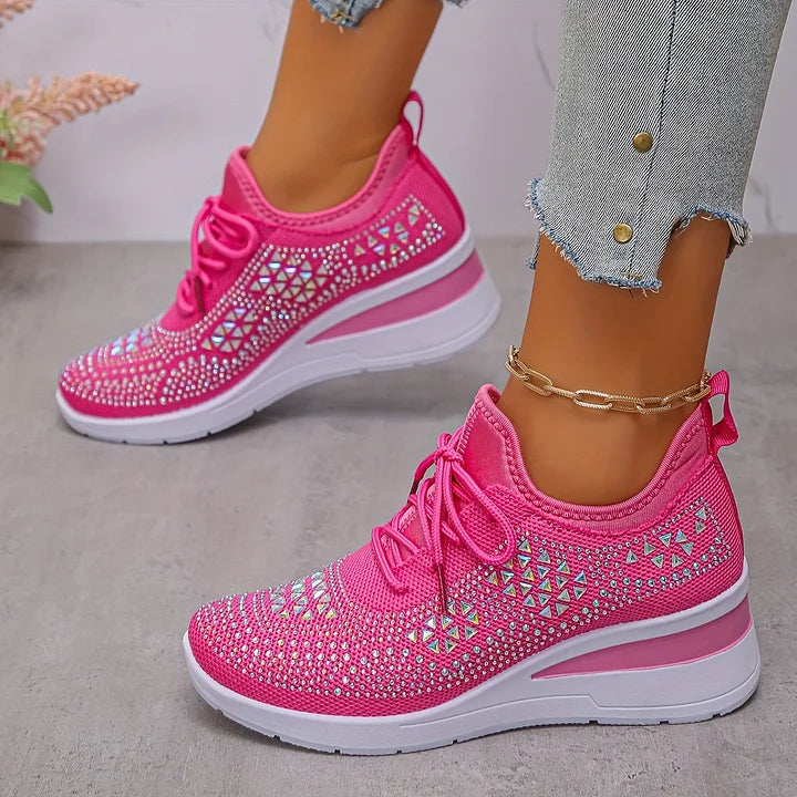 GISELLE | ORTHOPAEDIC SNEAKERS WITH SPARKLING RHINESTONES