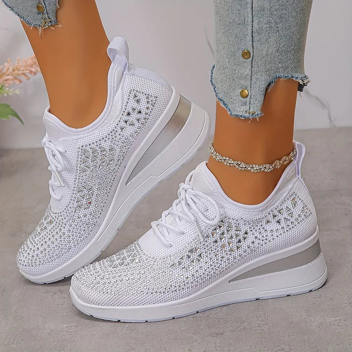 GISELLE | ORTHOPAEDIC SNEAKERS WITH SPARKLING RHINESTONES