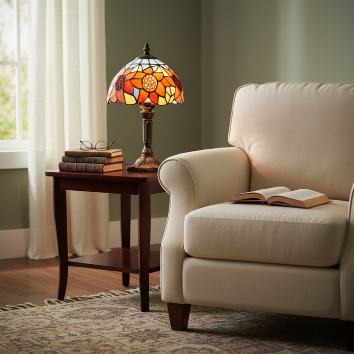 SOLELIA | VINTAGE SUNFLOWER GLASS LAMP