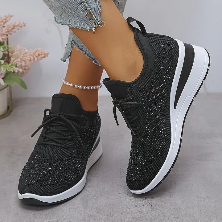GISELLE | ORTHOPAEDIC SNEAKERS WITH SPARKLING RHINESTONES