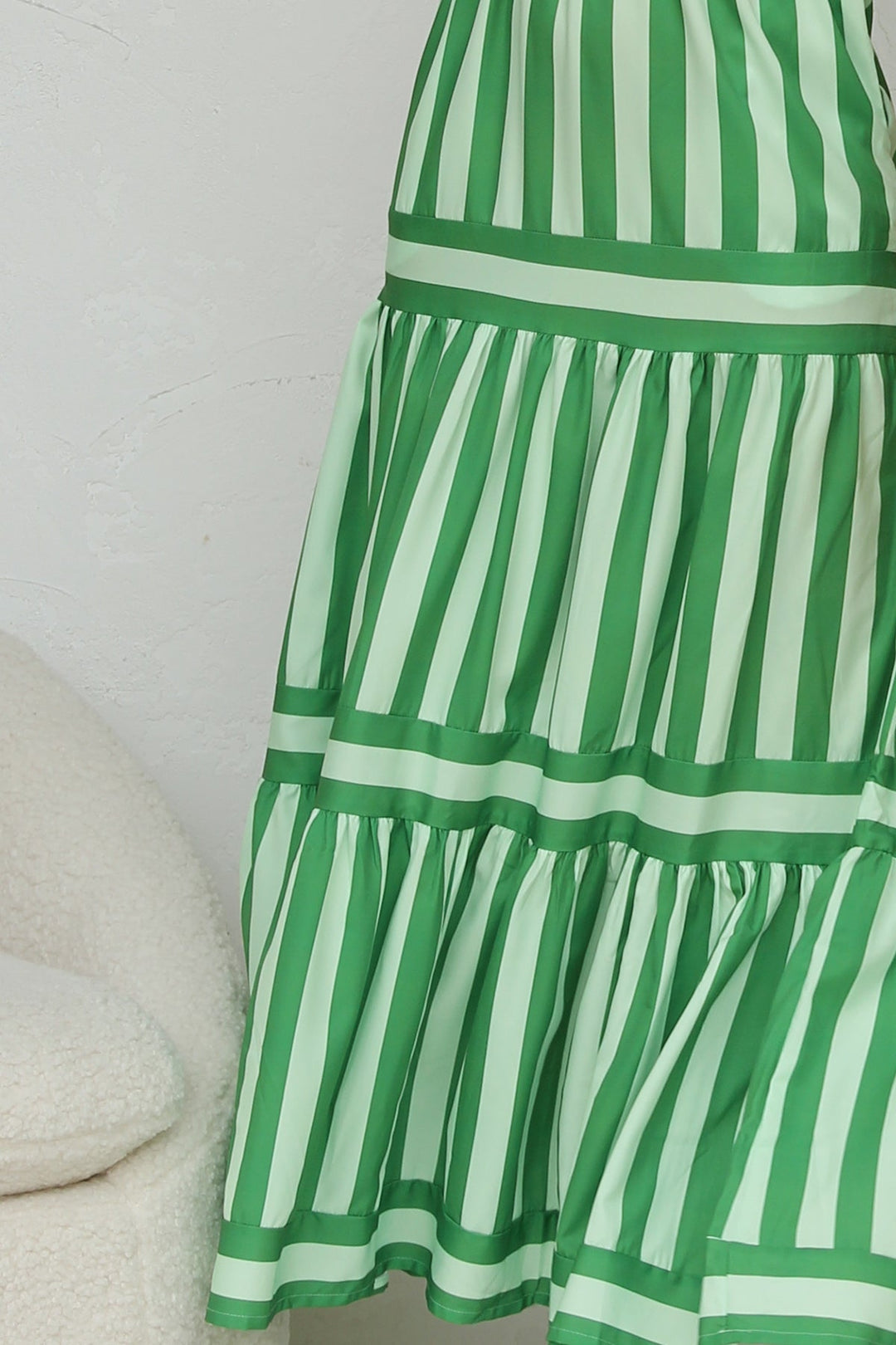 MOUNA | STRIPED SPAGHETTI  STRAP DRESS