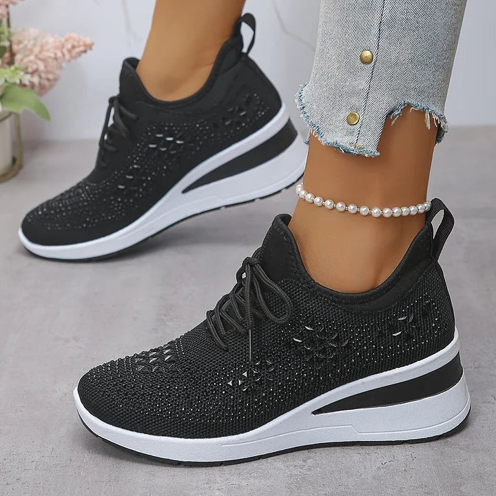 GISELLE | ORTHOPAEDIC SNEAKERS WITH SPARKLING RHINESTONES