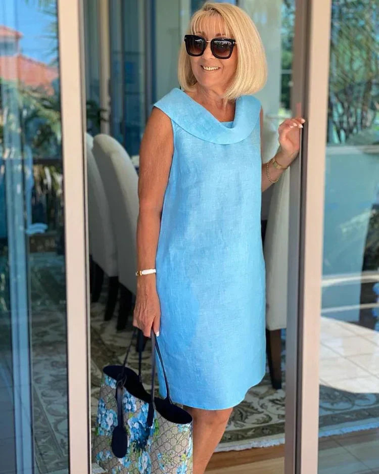 FAYAH | ELEGANT DRESS WITH ROUND NECK