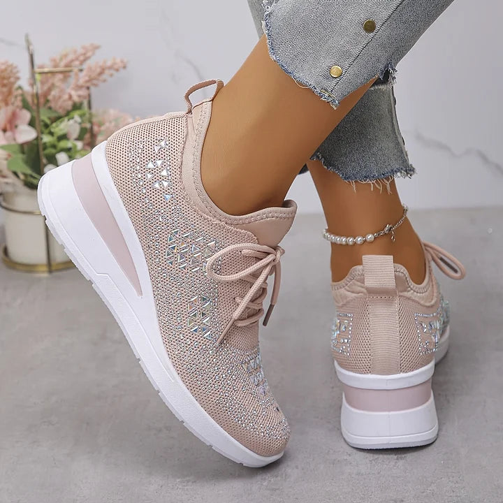 GISELLE | ORTHOPAEDIC SNEAKERS WITH SPARKLING RHINESTONES