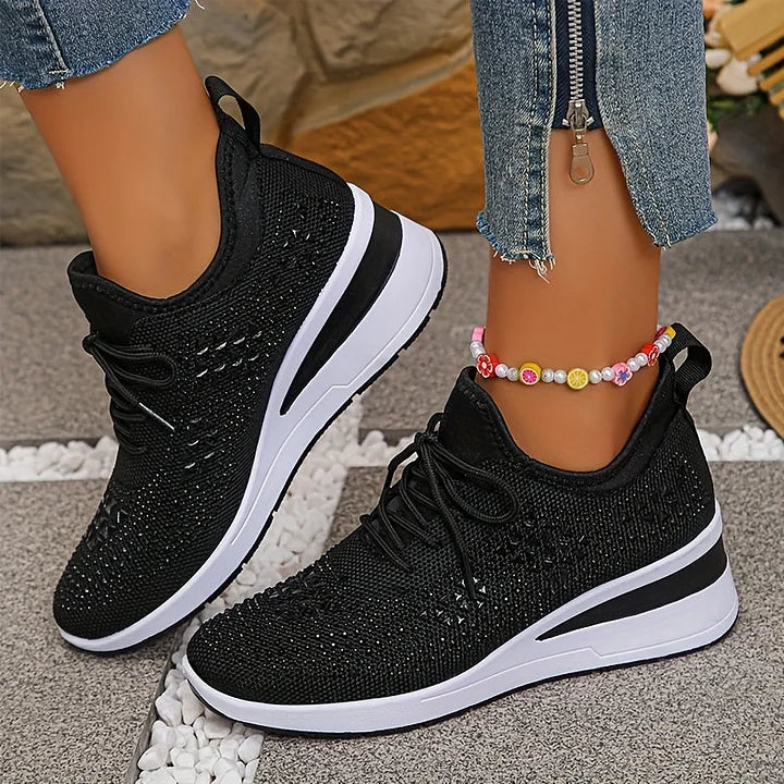 GISELLE | ORTHOPAEDIC SNEAKERS WITH SPARKLING RHINESTONES