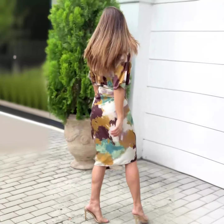 NERMINE | ELEGANT COLOURFUL DRESS