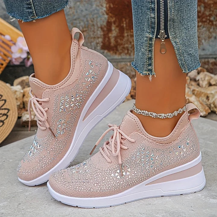 GISELLE | ORTHOPAEDIC SNEAKERS WITH SPARKLING RHINESTONES