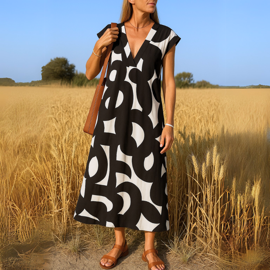GEORGINA | ELEGANT V-NECK DRESS