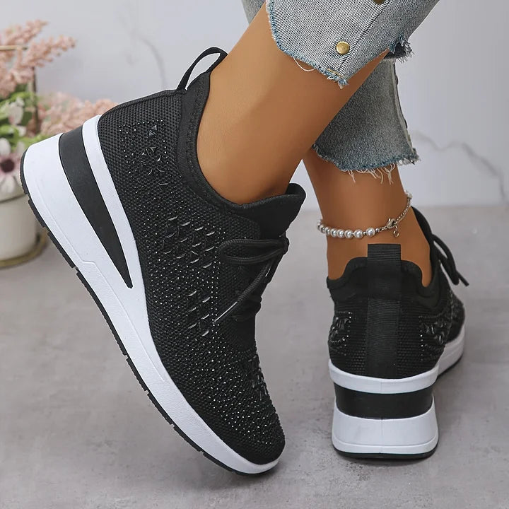 GISELLE | ORTHOPAEDIC SNEAKERS WITH SPARKLING RHINESTONES
