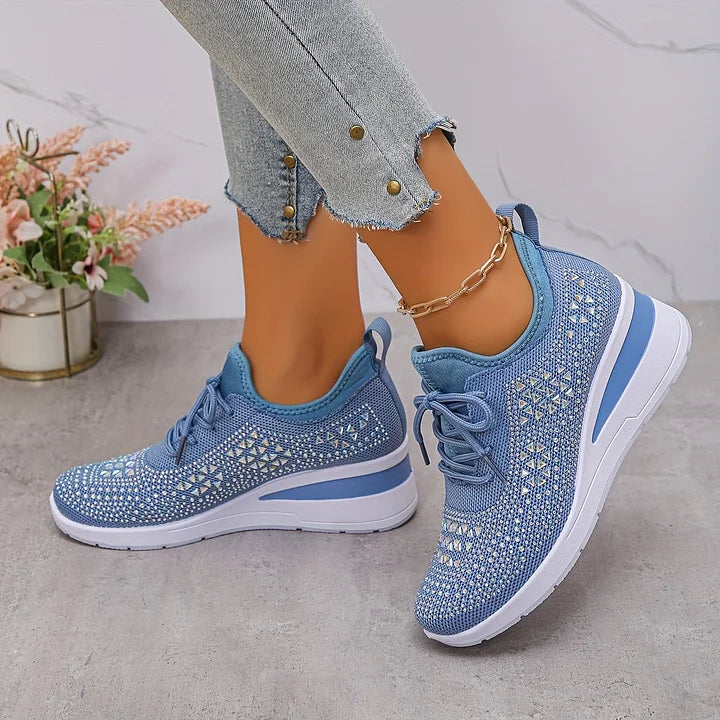 GISELLE | ORTHOPAEDIC SNEAKERS WITH SPARKLING RHINESTONES