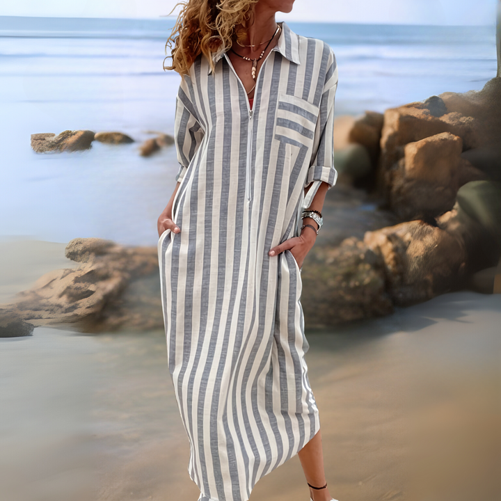 PHOEBE | ELEGANT STRIPED DRESS