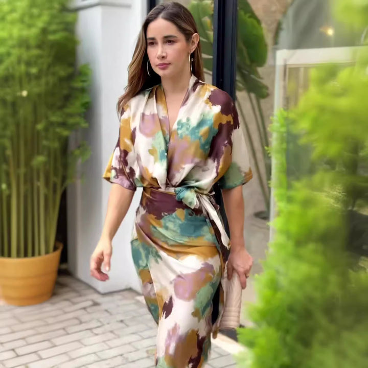 NERMINE | ELEGANT COLOURFUL DRESS