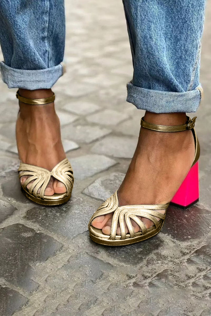 GAIYA | ELEGANT COMFORTABLE HEELS WITH ANKLE STRAP