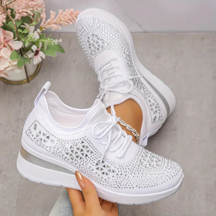 GISELLE | ORTHOPAEDIC SNEAKERS WITH SPARKLING RHINESTONES