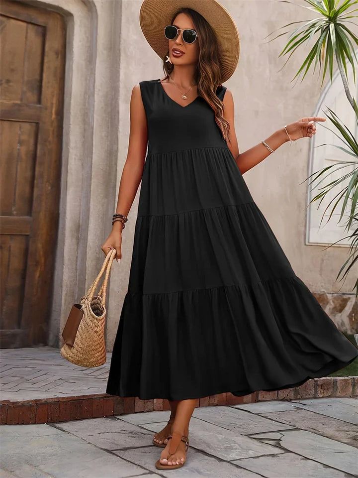 EVY | LONG FLARED DRESS