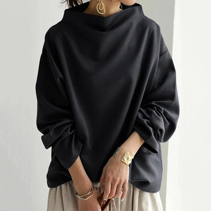 RILANA | ELEGANT TOP WITH HIGH NECK