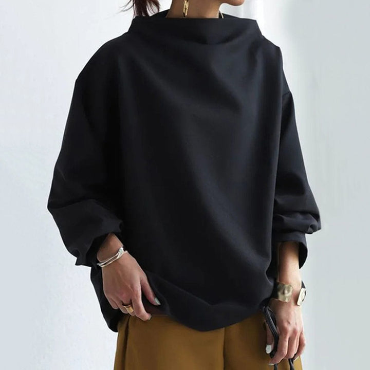 RILANA | ELEGANT TOP WITH HIGH NECK