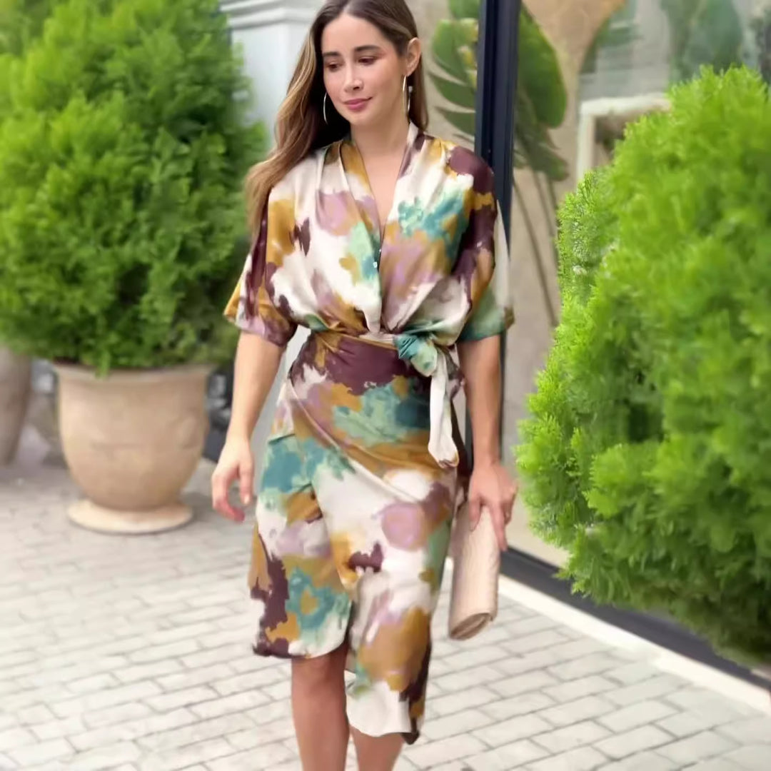 NERMINE | ELEGANT COLOURFUL DRESS
