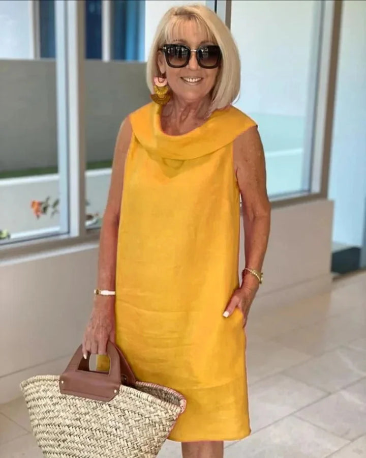 FAYAH | ELEGANT DRESS WITH ROUND NECK