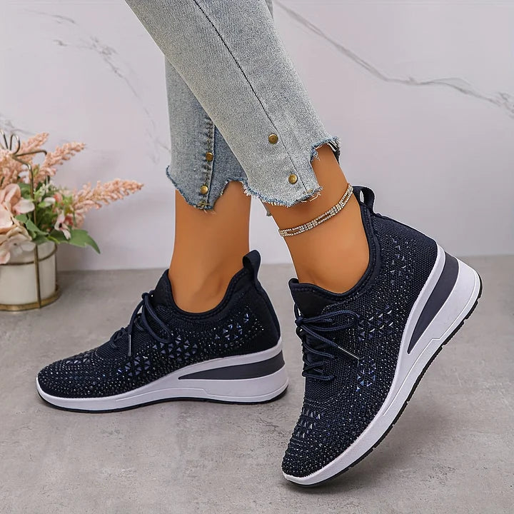 GISELLE | ORTHOPAEDIC SNEAKERS WITH SPARKLING RHINESTONES