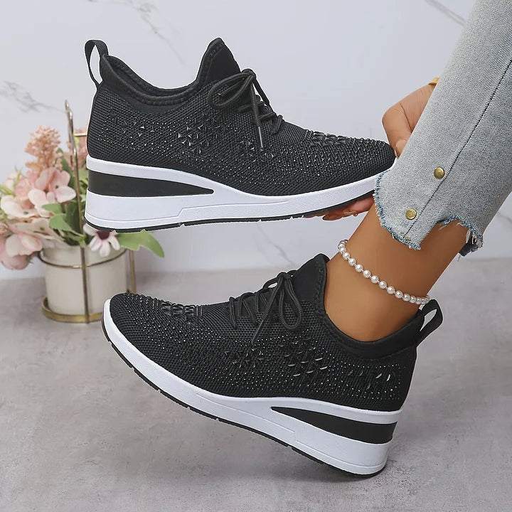 GISELLE | ORTHOPAEDIC SNEAKERS WITH SPARKLING RHINESTONES