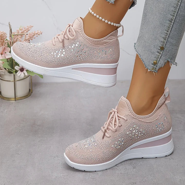 GISELLE | ORTHOPAEDIC SNEAKERS WITH SPARKLING RHINESTONES