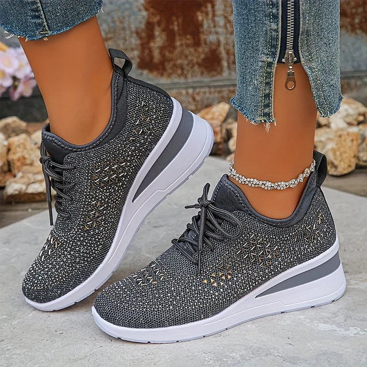 GISELLE | ORTHOPAEDIC SNEAKERS WITH SPARKLING RHINESTONES