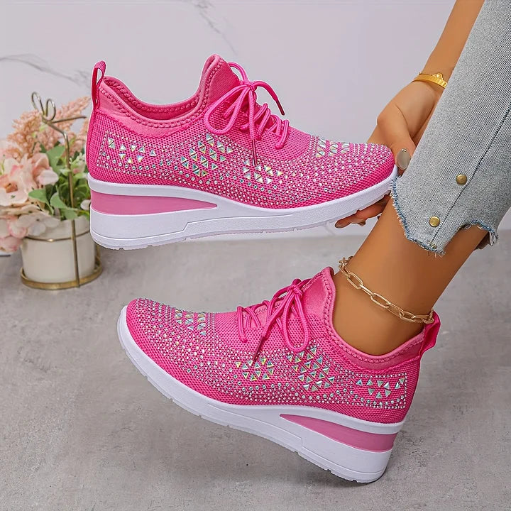 GISELLE | ORTHOPAEDIC SNEAKERS WITH SPARKLING RHINESTONES