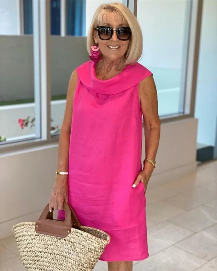 FAYAH | ELEGANT DRESS WITH ROUND NECK