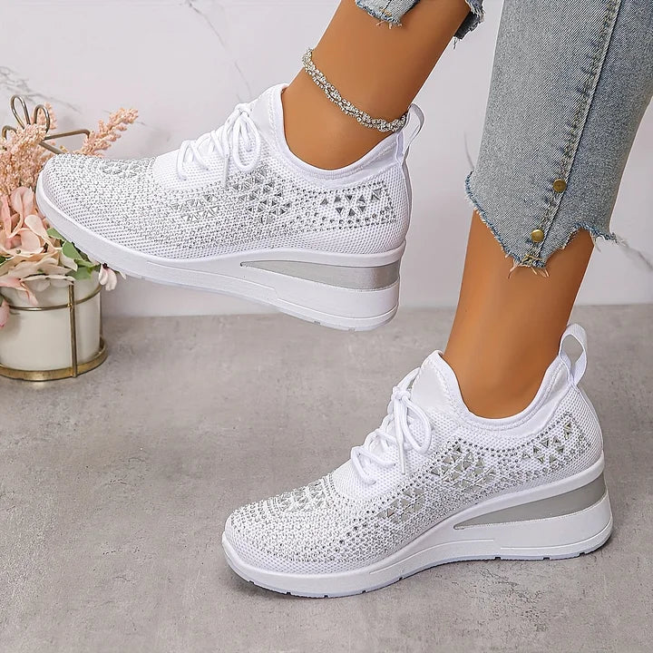 GISELLE | ORTHOPAEDIC SNEAKERS WITH SPARKLING RHINESTONES