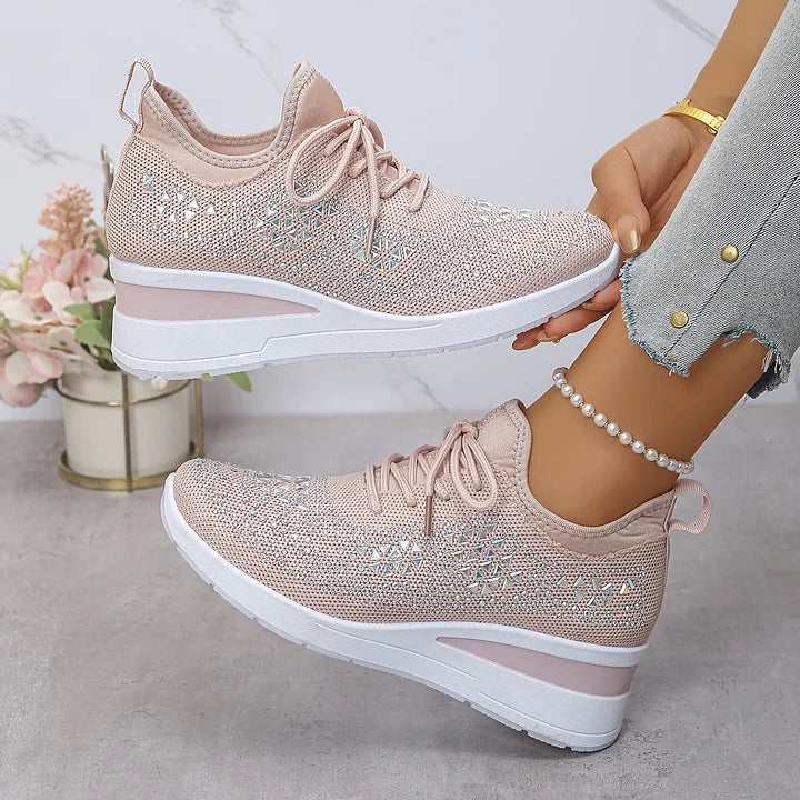 GISELLE | ORTHOPAEDIC SNEAKERS WITH SPARKLING RHINESTONES