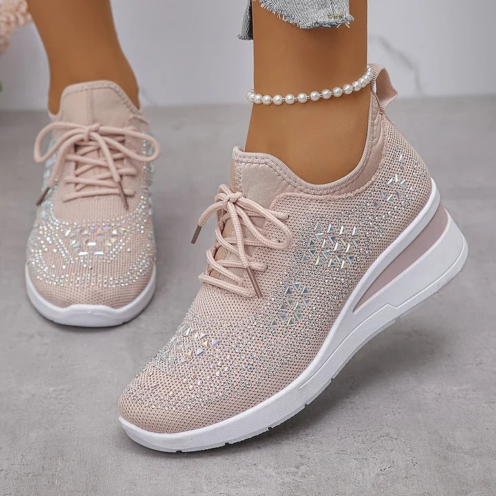GISELLE | ORTHOPAEDIC SNEAKERS WITH SPARKLING RHINESTONES