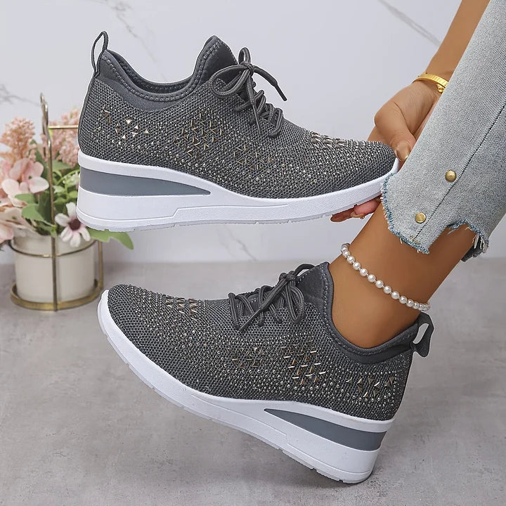 GISELLE | ORTHOPAEDIC SNEAKERS WITH SPARKLING RHINESTONES