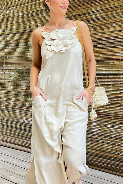 YASINA | ELEGANT SUMMER DRESS WITH FLOWER